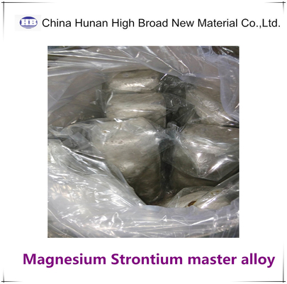 MgSr5 MgSr10のマスター合金のインゴット マグネシウムのストロンチウムのマスター合金ISO