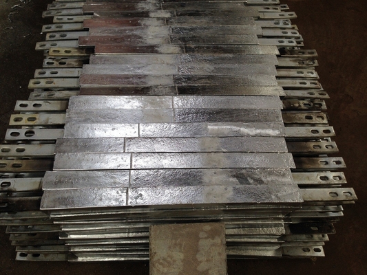 低鉄,高純度アルミ亜鉛インディウム合金とアルミ弾筋タンクアノード