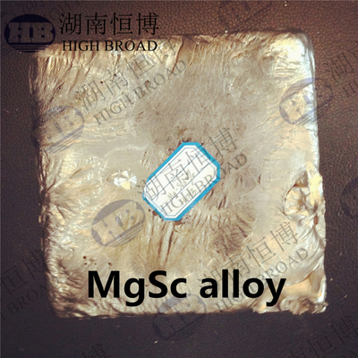 ISOのマグネシウムのスカンジウムの金属Mg2%Sc Mg5%Sc Mg30%Scのマスター合金