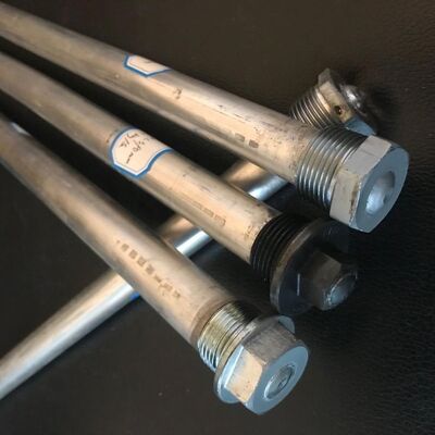35mm マグネシウム合金 ヘビーデューティー 六角アノードロッド M27ねじ 1200mm マリングレード マリンコンデンサー用