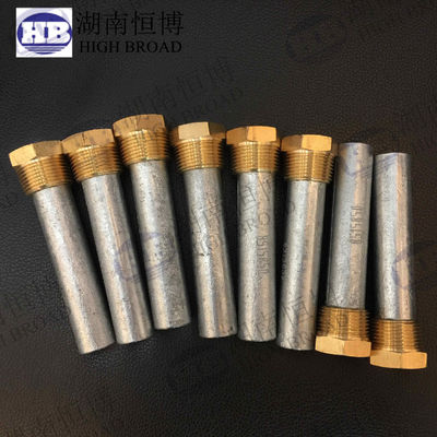 25mm 亜鉛合金 重用アノード棒 1 NPT 1200mm 産業用熱交換器用大型システム臭気制御