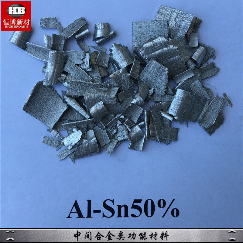 AlSn50% アルミニウムチーンマスター合金チップ 穀物精製と強化アルミニウム合金特性